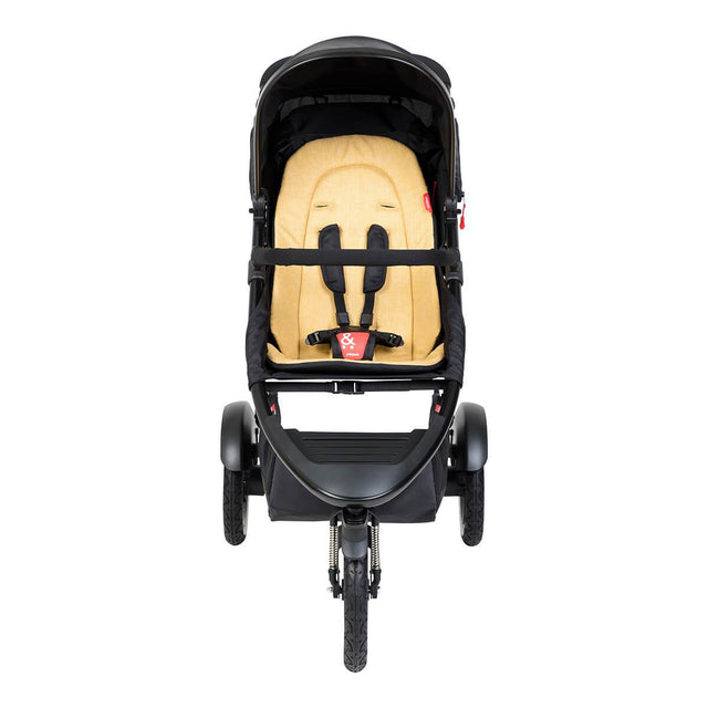 phil&teds sport inline buggy in butterscotch brown front view_butterscotch