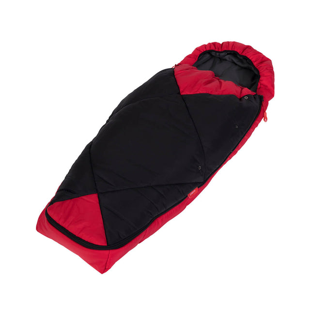 phil&teds snuggle & snooze sleeping bag in red 3/4 view_red