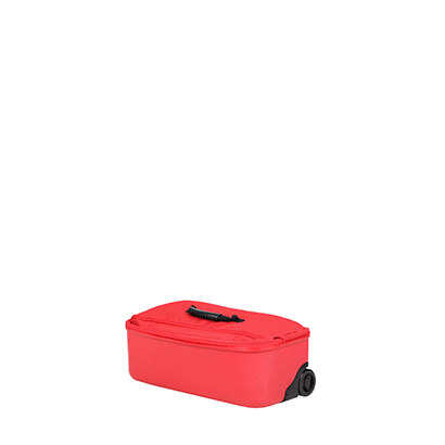phil&teds travel bag compactly folded and in full upright position