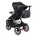 phil&teds sport buggy with diddie bag in the rear 3qtr view