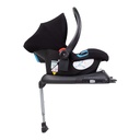 alpha infant car seat shown attached to the optional ISOfix car seat base for ultimate in click and go convenience